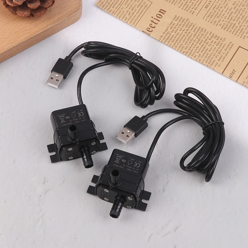 

1pcs Ultra-quiet Brushless DC USB Water Pump 5V 1W 130L/H Lift 100CM Submersible Fountain Aquarium Circulating Micro Water Pump