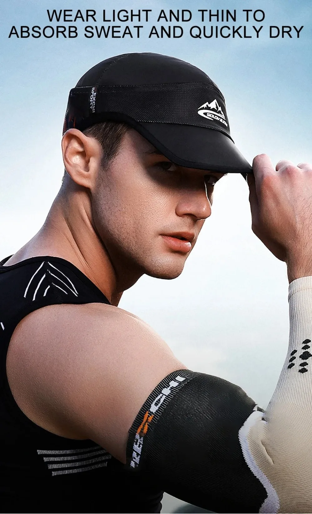 

Casual Quick-drying Running Hat Breathable Anti-UV Mountaineering Cap Sunshade Headwear Unisex
