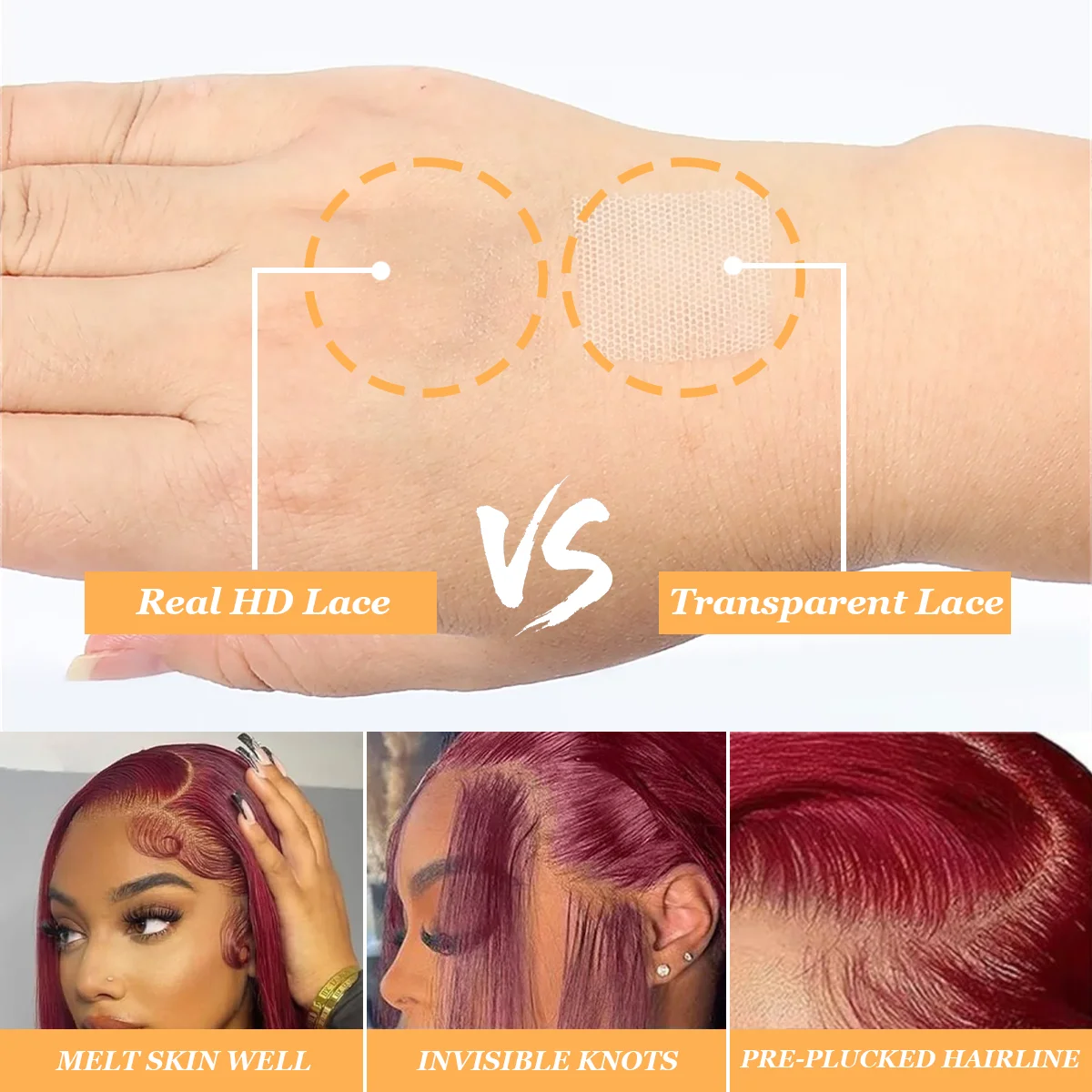 مستقيم 13x6 HD الدانتيل الشفاف الباروكة الأمامية 36 بوصة 220% الكثافة 99J بورجوندي ريال البرازيلي خصلات الشعر المستعار الإنسان للنساء