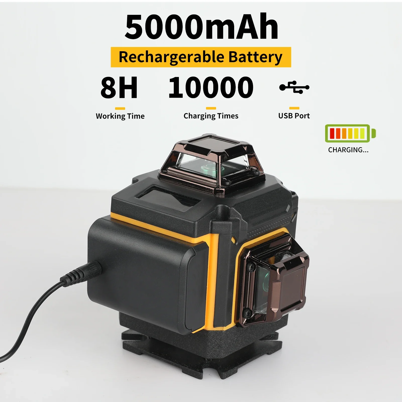 2025 جديد! DEWALT 4 جوانب * 360 درجة عمودي 3-4D مستوى الليزر شعاع أخضر 16 خطوط التسوية الذاتية العمودية عبر خط Lase #6