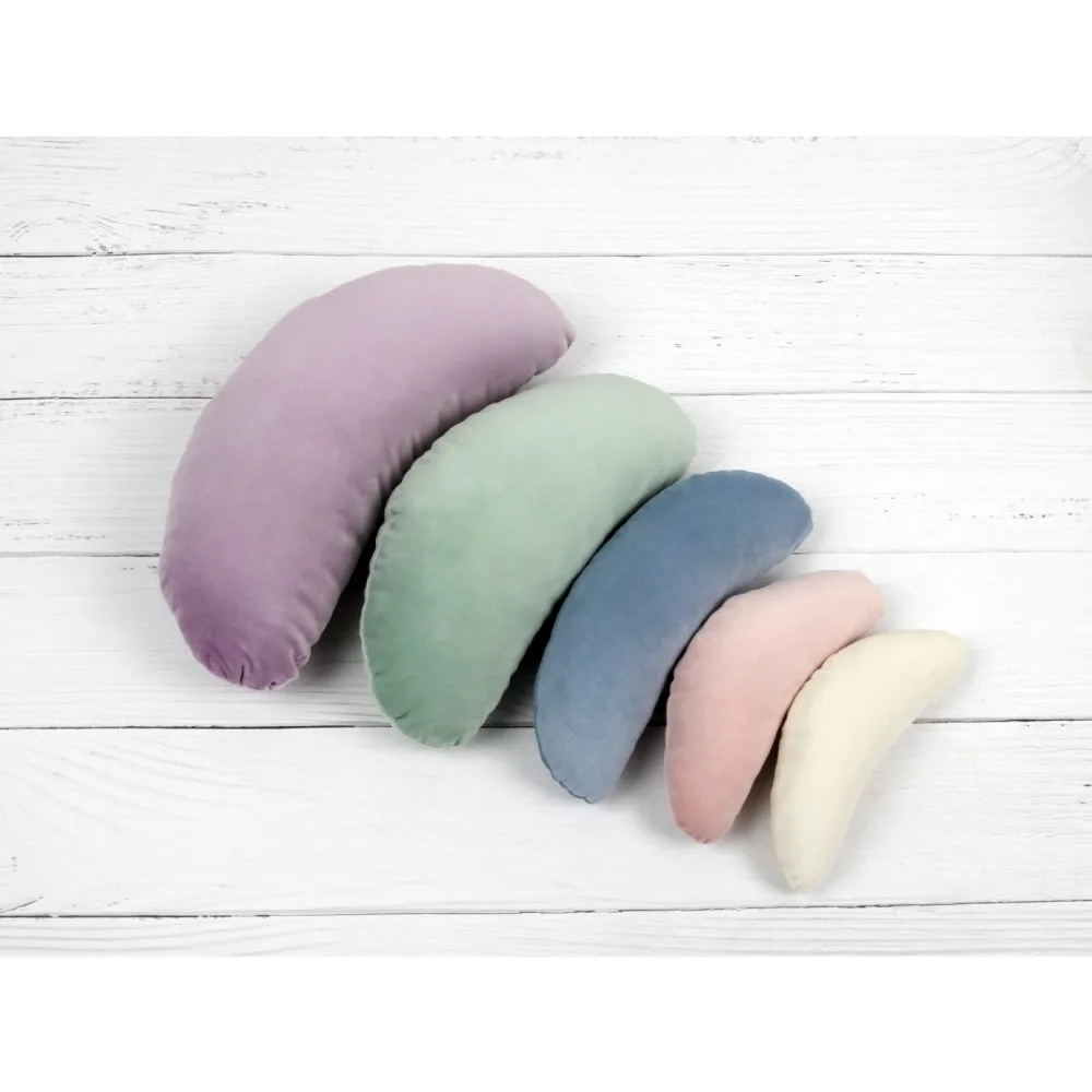 New Born Baby Crescent Pillows Rainbow Pillow Newborn Photography Props Moon Pillow Baby Bed Cushion Basket Furniture Mat