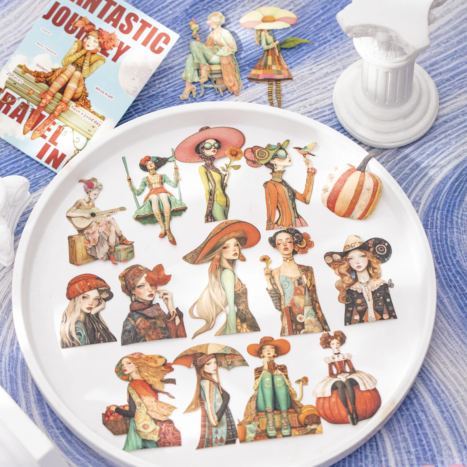 Fantasy Journey Series Adesivo paesaggio personaggio vintage Creativo diario fai da te Materiale Collage Scrapbook Cancelleria