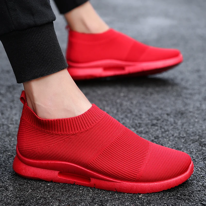 Damyuan Men Light Running Shoes Jogging Shoes Breathable Man Sneakers Slip on Loafer Shoe Men\'s Casual Shoes Size 46 2020