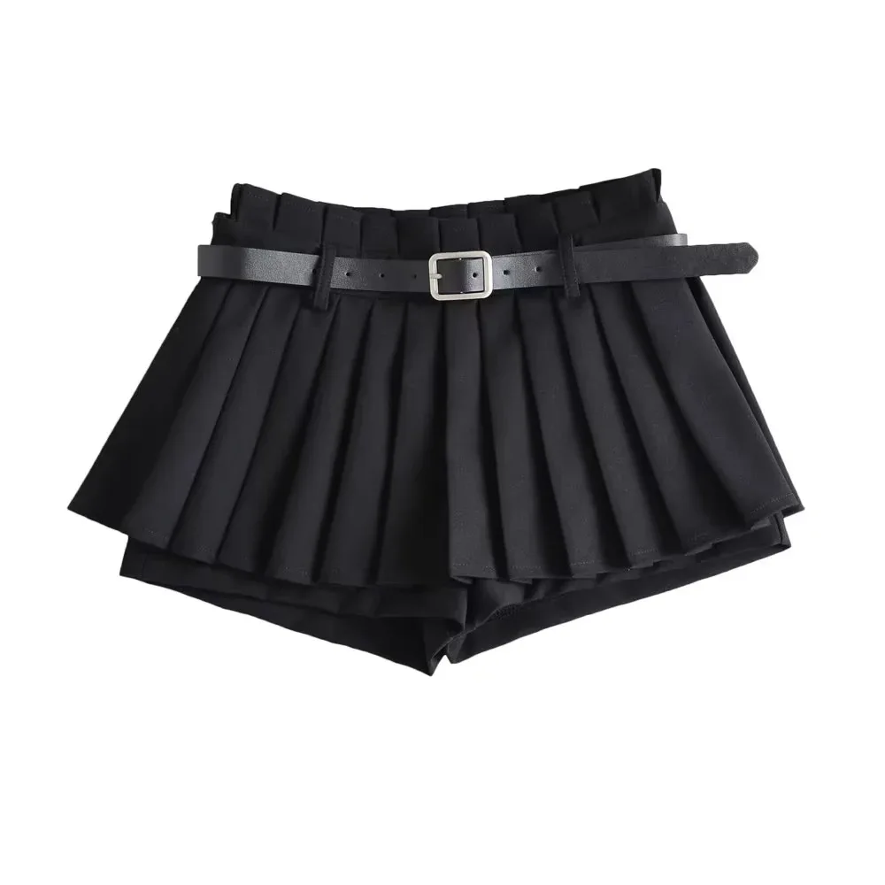 pleated skirt with garter belt Dark Grey Pleated Skirt w/ Garter Belt – 017 Shop