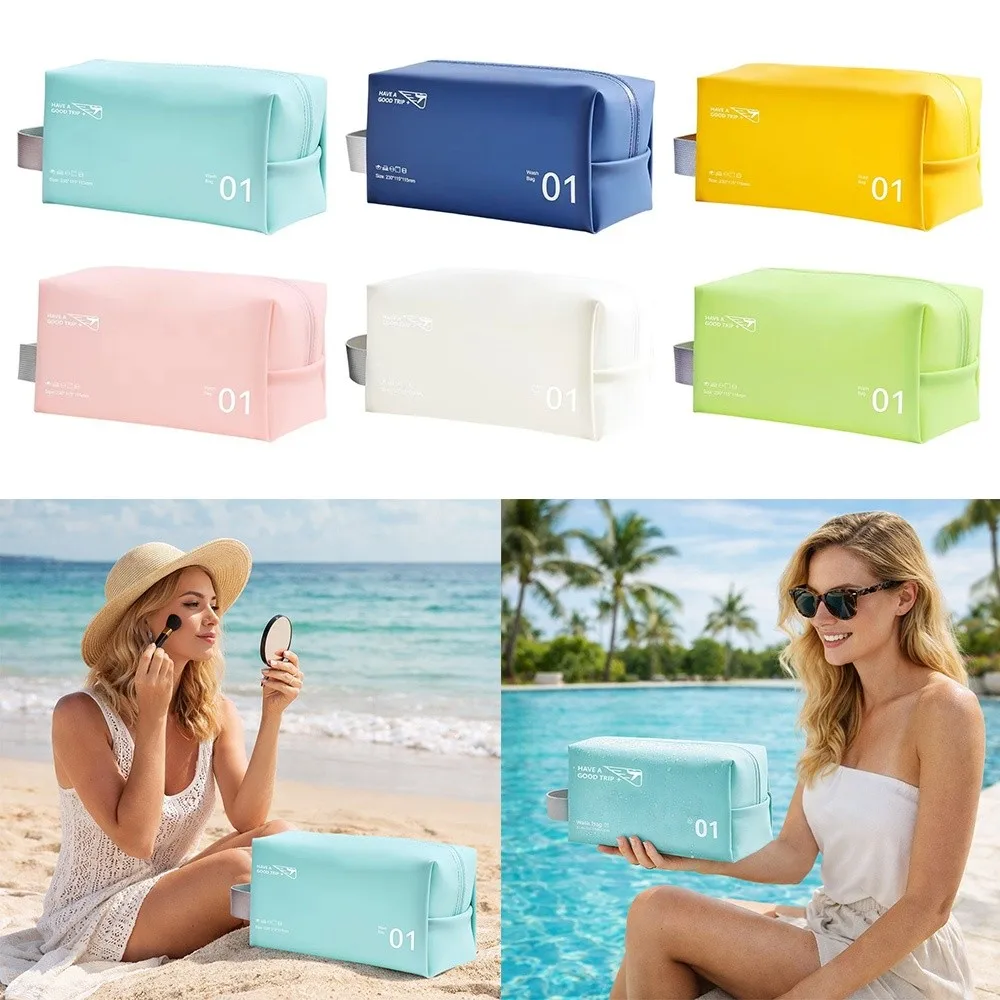 Multipurpose PVC Travel Toiletry Bag Waterproof Zipper Closure Cosmetic Bag Large Capacity Storage Bag for Women & Men
