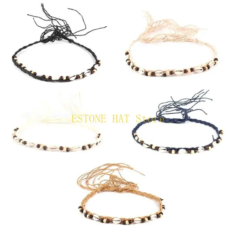 

49MF Conch Hat Bands Straw Hat Bands Cowboy Hat Bands Bead Hat Bands American Hat Bands Western Hat Belt Bands Fedoras