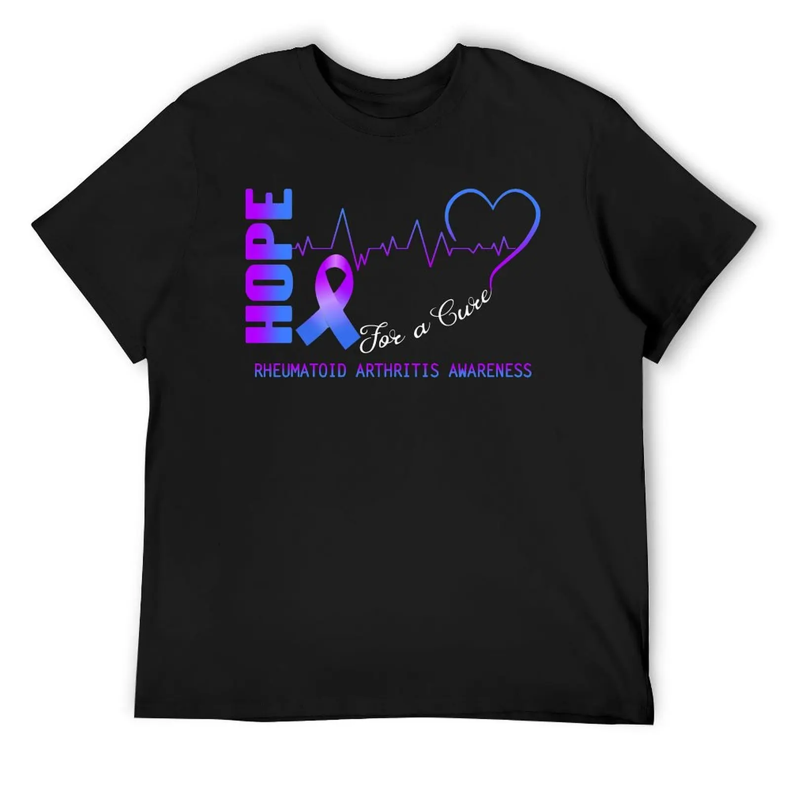 

Hope For A Cure Rheumatoid Arthritis Awareness T-Shirt plus size clothes oversized t shirt quick drying clothing for men