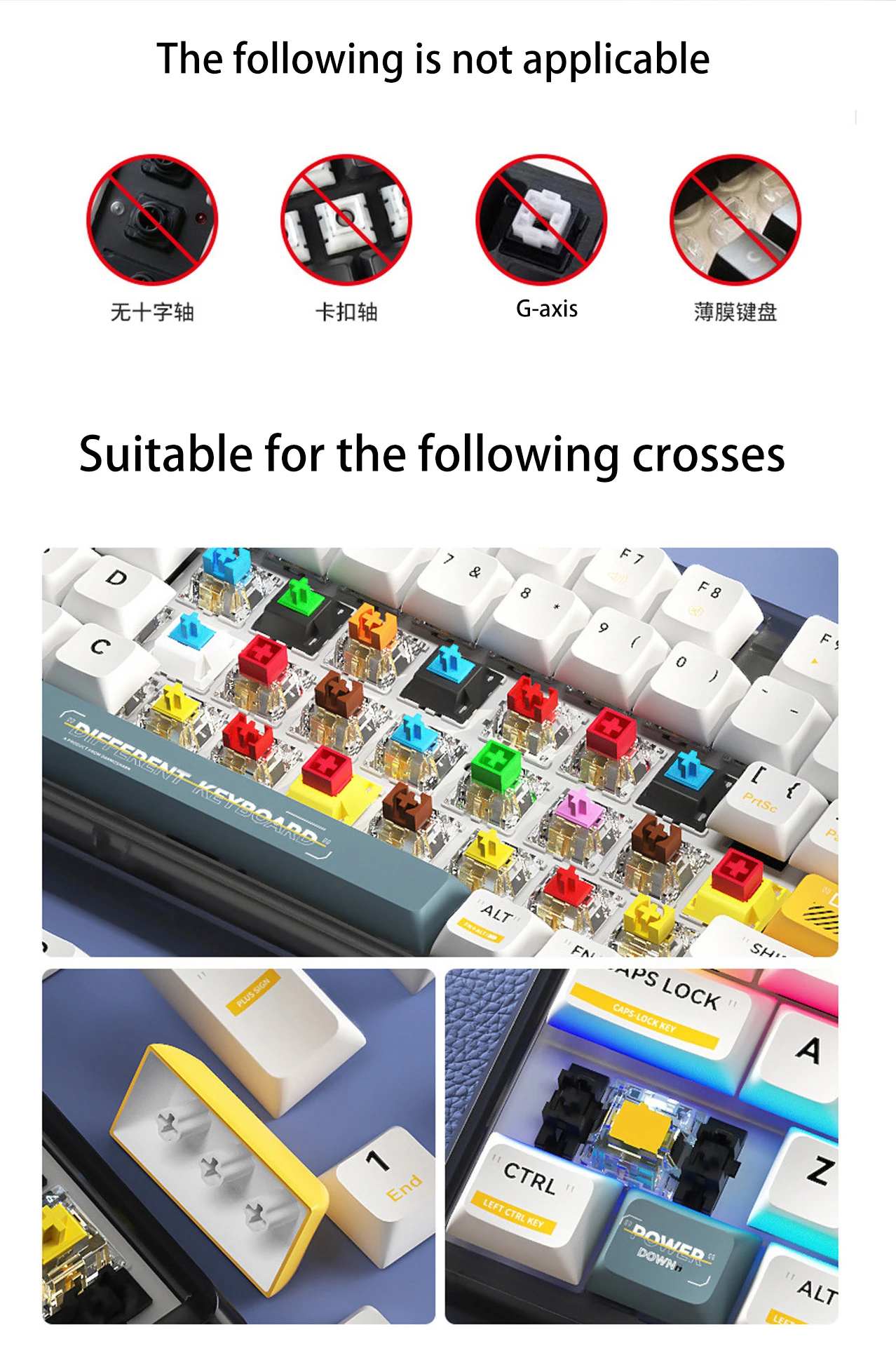 أغطية مفاتيح PBT وردية متدرجة 135 مفتاحًا لملف الكرز أغطية مفاتيح مزدوجة النار مطبوعة جانبية RGB بإضاءة خلفية Cherry MX Switch Gamer Keyboa #4