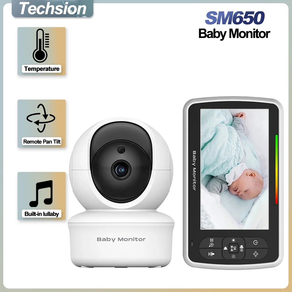 monitor de video para bebes de polegadas com camara inclinacao panoramica de 360 a 1000 pes camara de video portatil para maes e criancas artigos para bebes zoom 2x 01