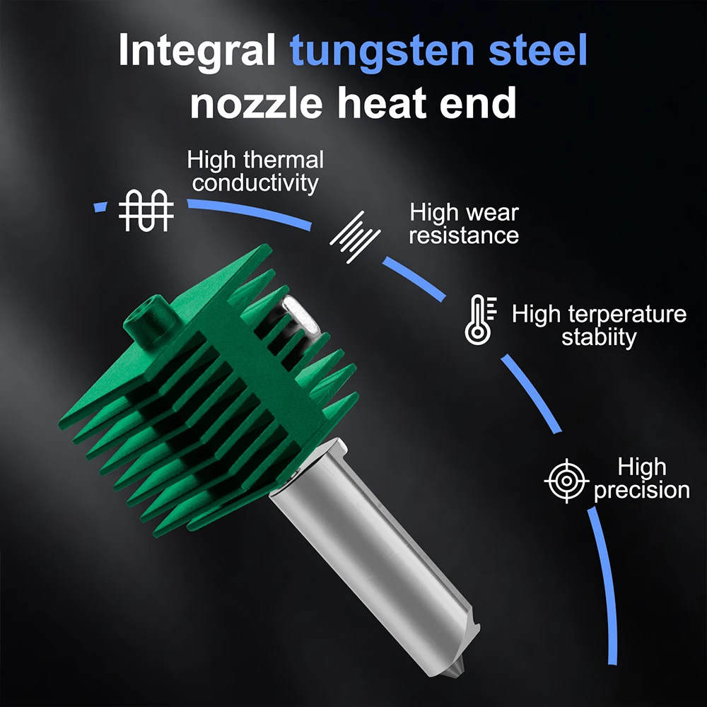 Für Bambu Lab A2L A1 Mini Hotend-Kit, verbesserte einteilige Wolframkarbidstahl-Düse, Hot-End für Bambulab A1 3D-Druckerteile – Detail 5