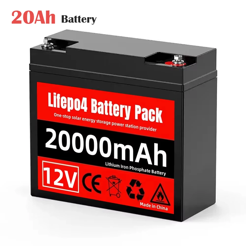 Lifepo4 batterij 12V 20Ah LiFePo4 Batterij Lithium-ijzerfosfaat Batterijen Ingebouwde BMS Voor Solar Boot Geen Belasting