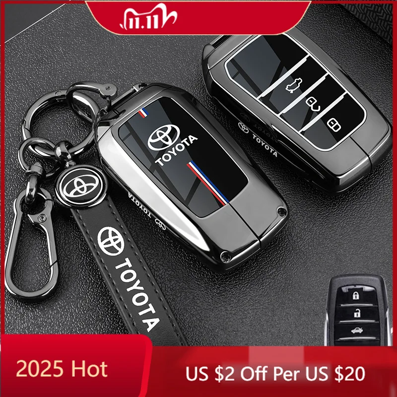 

Крышки ступицы, чехол для автомобильного ключа, защитный чехол для брелока, сумка для Toyota CHR Hilux Fortuner Land Cruiser 200 Camry Corolla Crown RAV4 High