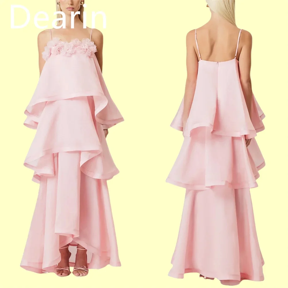 

Prom Dress Dearin Spaghetti Strap A-line Floor Length Skirts Bespoke Occasion Dresses Formal Evening Gown Saudi Arabia