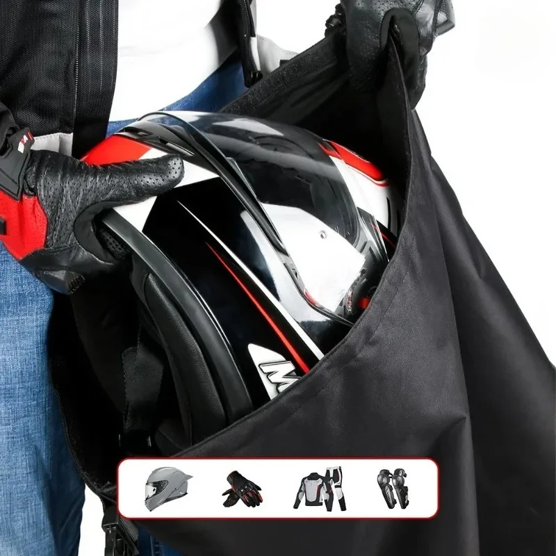 1Pc Motorcycle Helmet Bag with Combination Lock Anti‑Theft Portable Rider Travel Storage Luggage Bag Motorbike Equipment