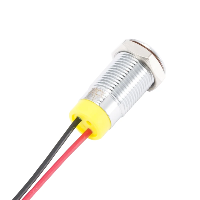 10mm metal led light red green Warning Indicator Light 6v 12v 220v led indicator light waterproof Pilot Signal Lamp with Wire