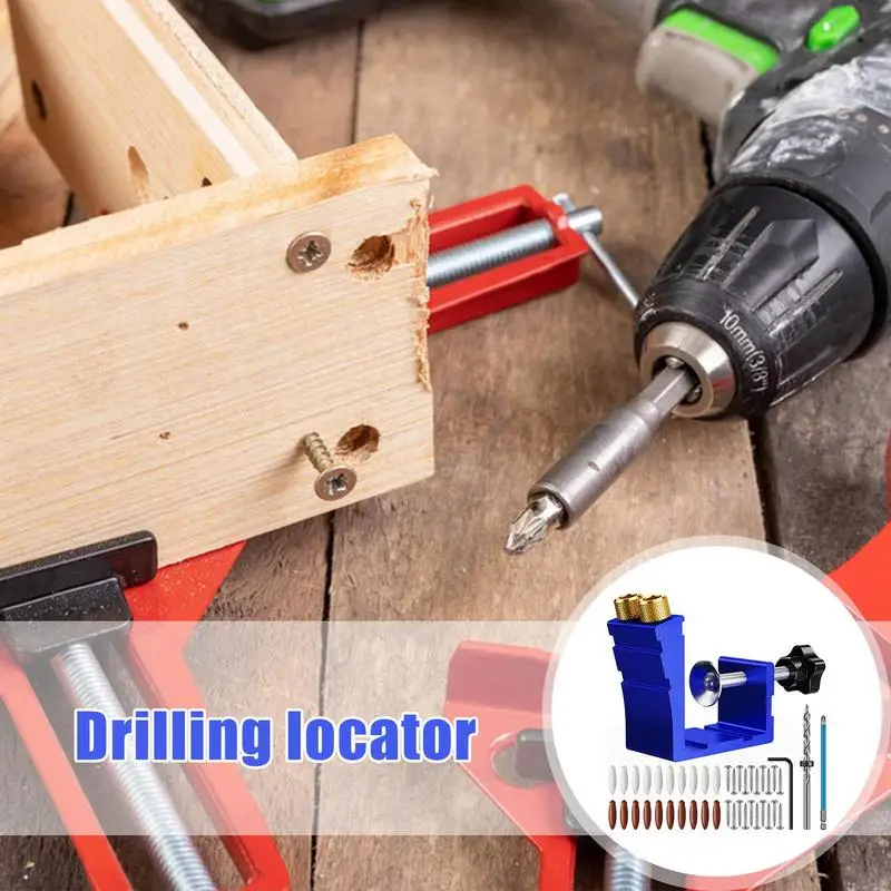 Woodworking Hole Locator 46pcs Inclined Hole Wood Dowel Jig Angle Carpentry Locator Jig Accurate Woodwork Guides For Connecting