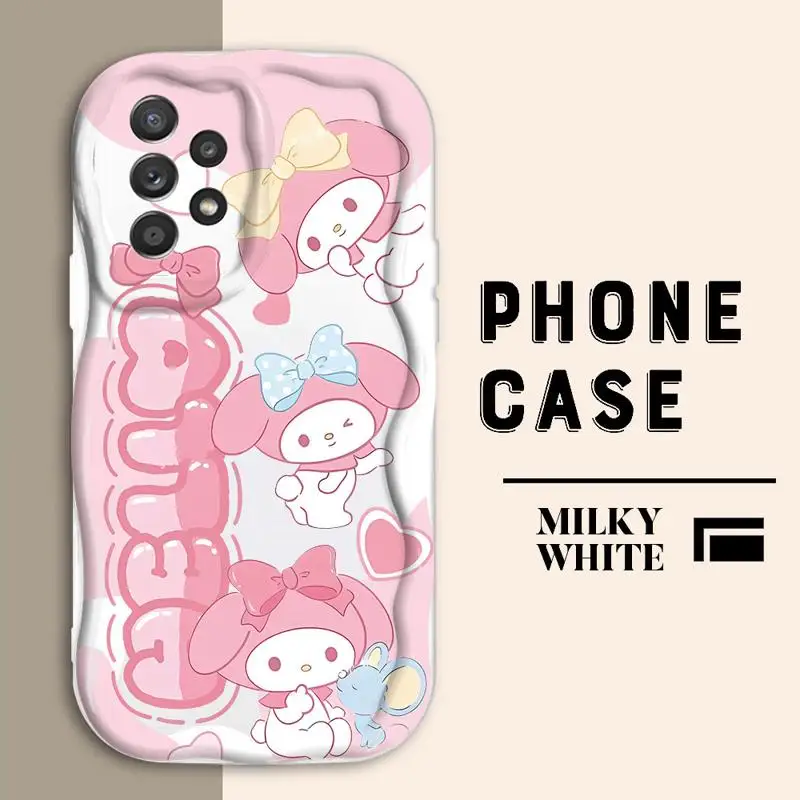 Mijn Melodie Kuromi Sanrio Telefoonhoesje Voor Samsung Galaxy A20 A31 A 04S A 20S A50 A10 A 05S A04e A71 A03 A 21S A04 A51 A30 Zachte Cover