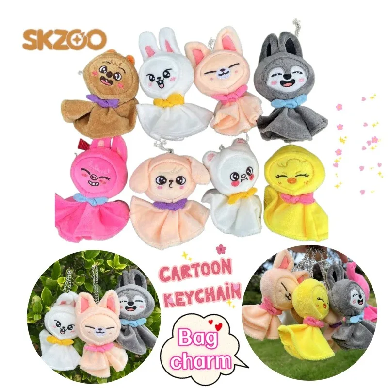 

SKZOO Wolf chan Leebit Dwaekki Jiniret Quokka PuppyM Creative Personality New Keychain Boys and Girls School Bag Gift Pendant