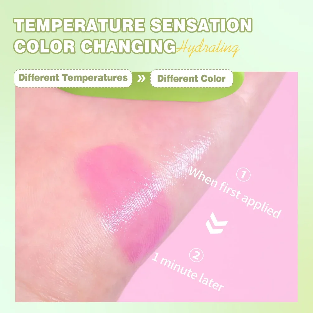 QIBEST 3 colori gelatina fard stick balsamo per labbra ombretto 3 in 1 multi-uso fard opaco idratare illumina rossetto trucco acquerello