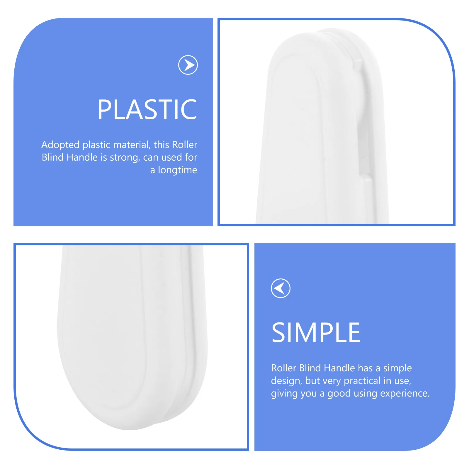 

4pcs Roller Blind Handle Plastic Vertical Window Curtain Safety Handle Shutter Accessories For Blinds Repair Replacement