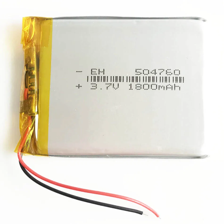 3.7V 1800mAh akumulator Lipo 504760 do MP3 MP4 nawigacja GPS Power Bank DVD Tablet PC 7 \