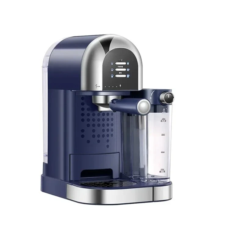 Hot SalesItalian Semi-automatic Capsule Coffee Machine Home Retro Fancy Milk Foam Coffee Powder Dual-use Machine