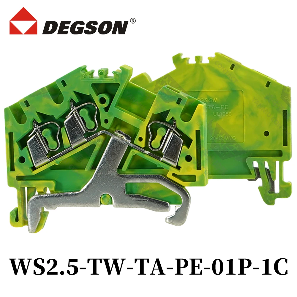 10Pcs DEGSON WS2.5-TW-TA-PE-01P-1C-00ZH Din rail terminal blocks WS2.5-TW-TA 01P Phoenix Contact NS 35/7.5 NS 35/15