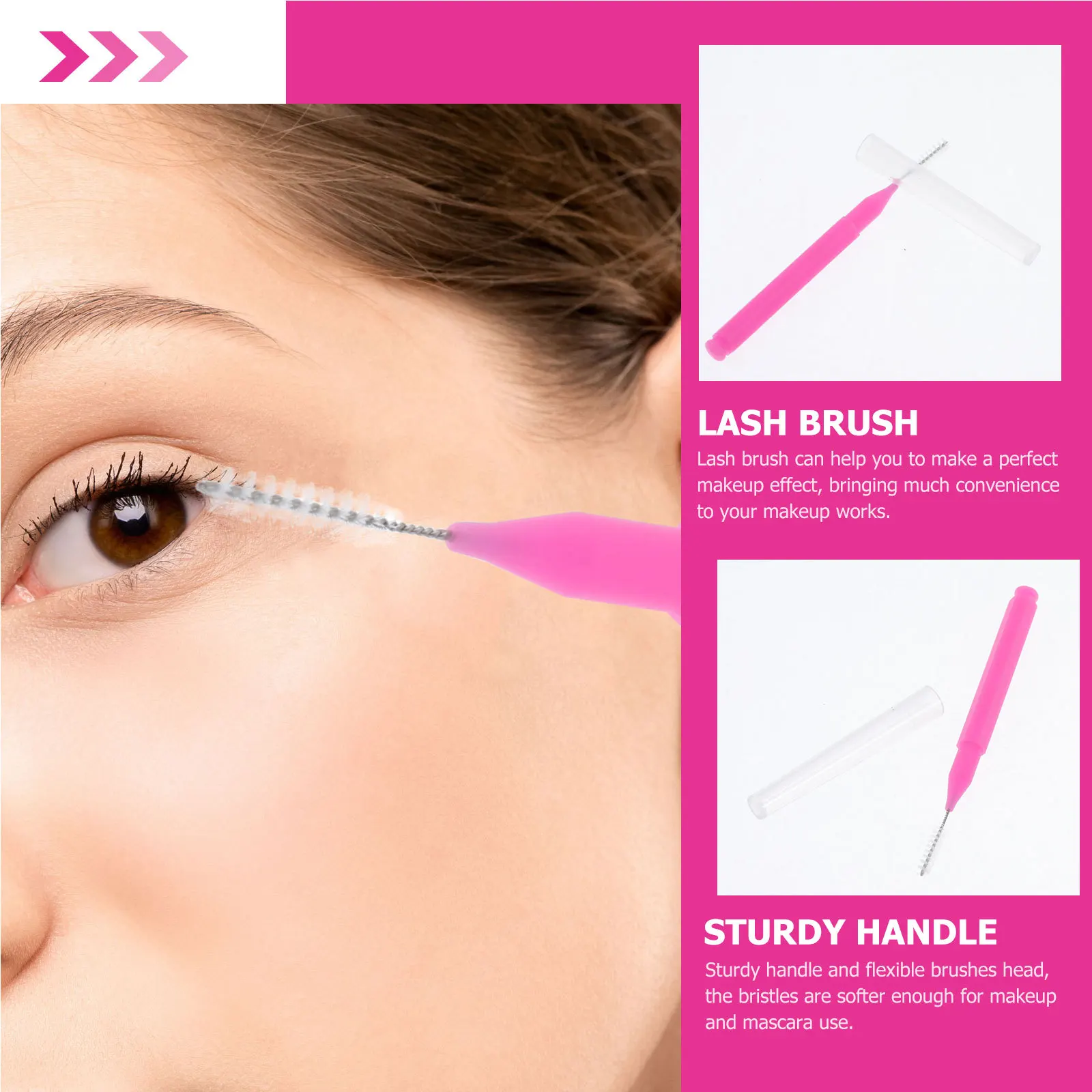 100 pièces brosses à sourcils brosse à cils en plastique Durable pour maquillage fournitures d'extension de cils peigne à cils brosse à sourcils