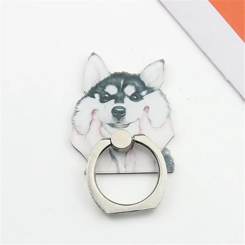 UVR Bulldog Husky Hiromi Persian Cat Mobile Phone Stand Holder Finger Ring Smartphone Holder Stand For Xiaomi Huawei All Phone