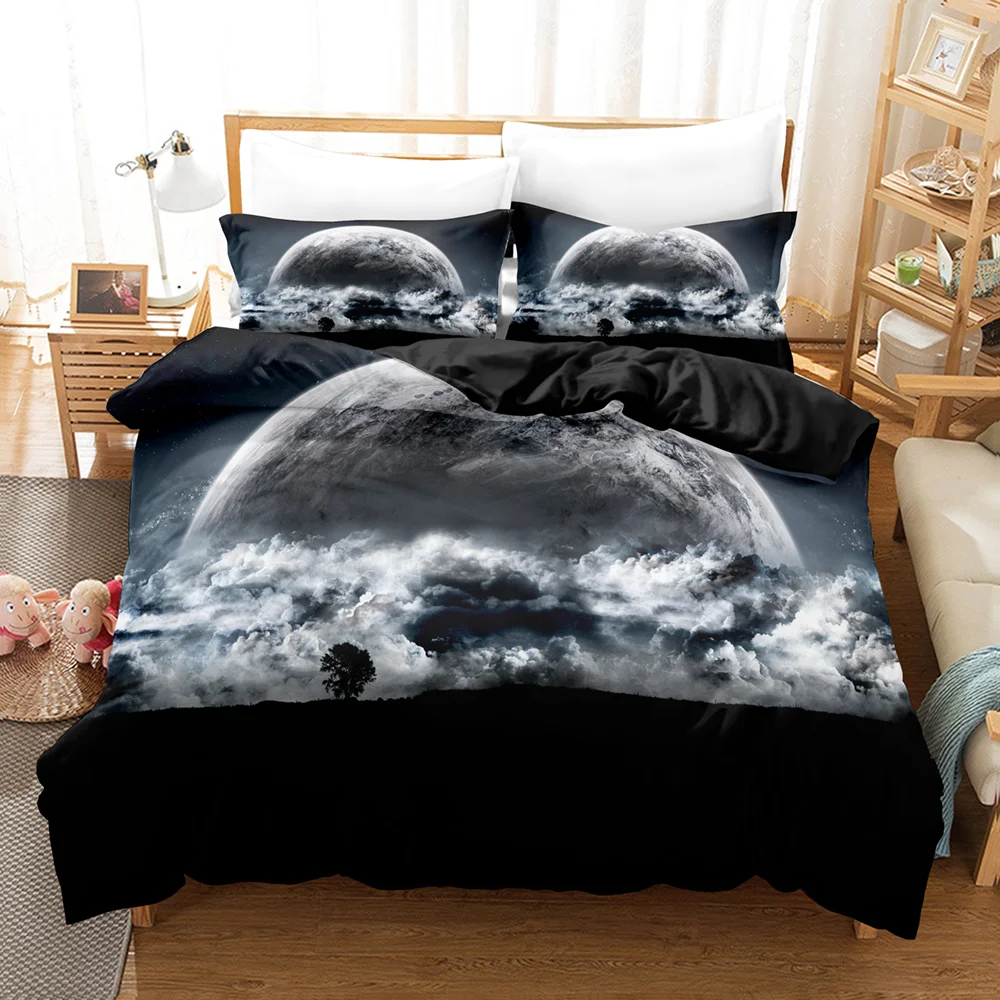 

Planet Space Earth Bedding Sets Full King Winter Duvet Set Bed Cover Cotton Galaxy Bedroom Housse De Couette Cover Sets For Bed
