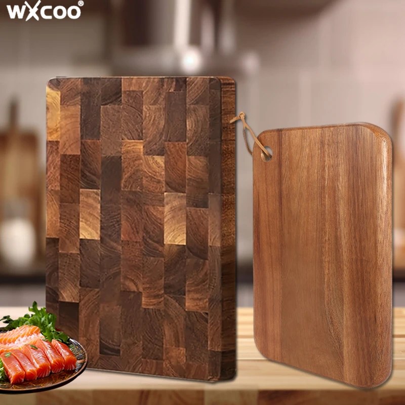 

Thickened Acacia Wood Checkerboard Cutting Board Double-sided Kitchen Chopping Board for Cooking Vegetables & Meat Fruit Boards