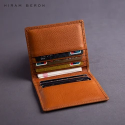 Full Grain Italian Vegetable Tanned Leather Card Holder RFID Blocking Funtion Compact Wallet