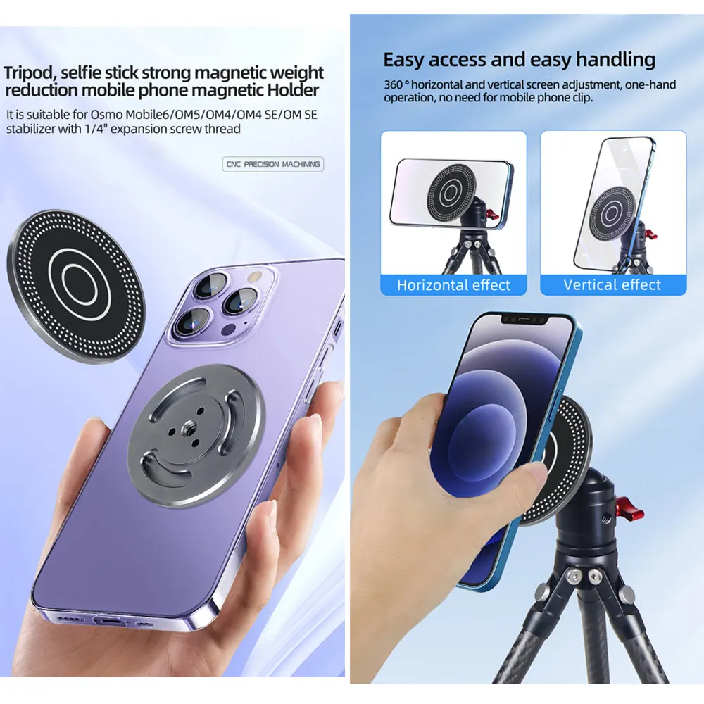 حامل هاتف مغناطيسي مع فتحة ARRI ، مثبت لهاتف Magsafe iPhone 15 و 14 و 13 و 12 ، هاتف أندرويد ، جديد ،