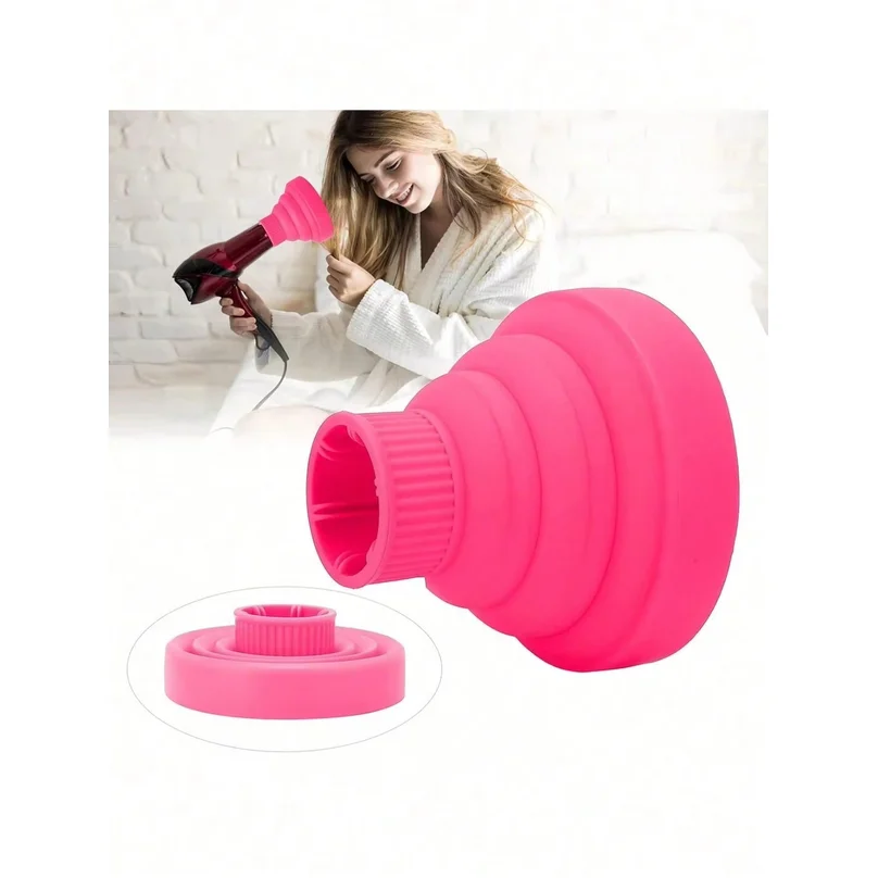 1pc Universal Silicone Hair Dryer Diffuser Cover Adjustable Heat-Resistant Accessory, Used to Define Curly and Frizzy Control