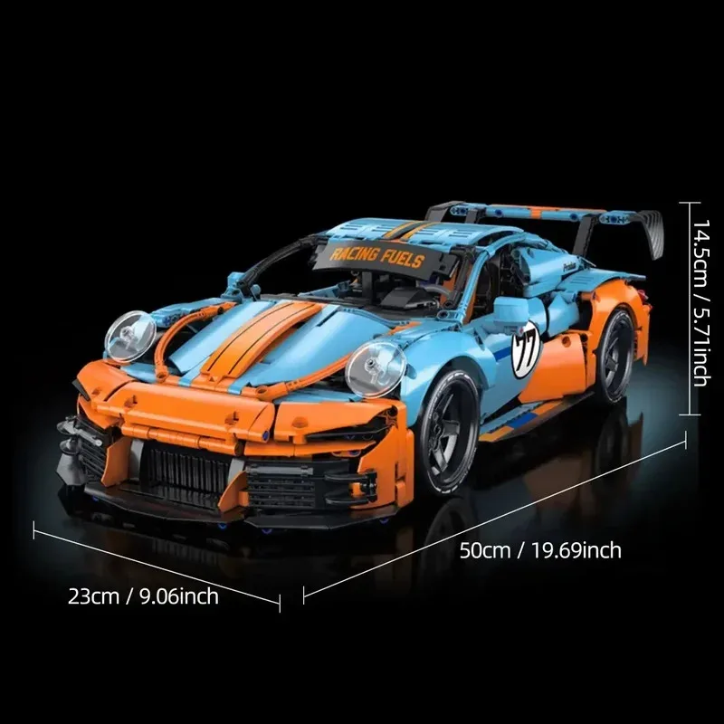 New Technical Building Blocks  Aldults Racing Car Static Model or Remote Control Electric RC Cars Version Construction Boy Toy view 5