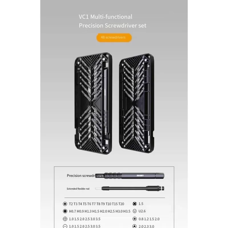 JAKEMY Precision Screwdriver Set, S2 Alloy Steel, Magnetic Tips, 1Set, JM-8175