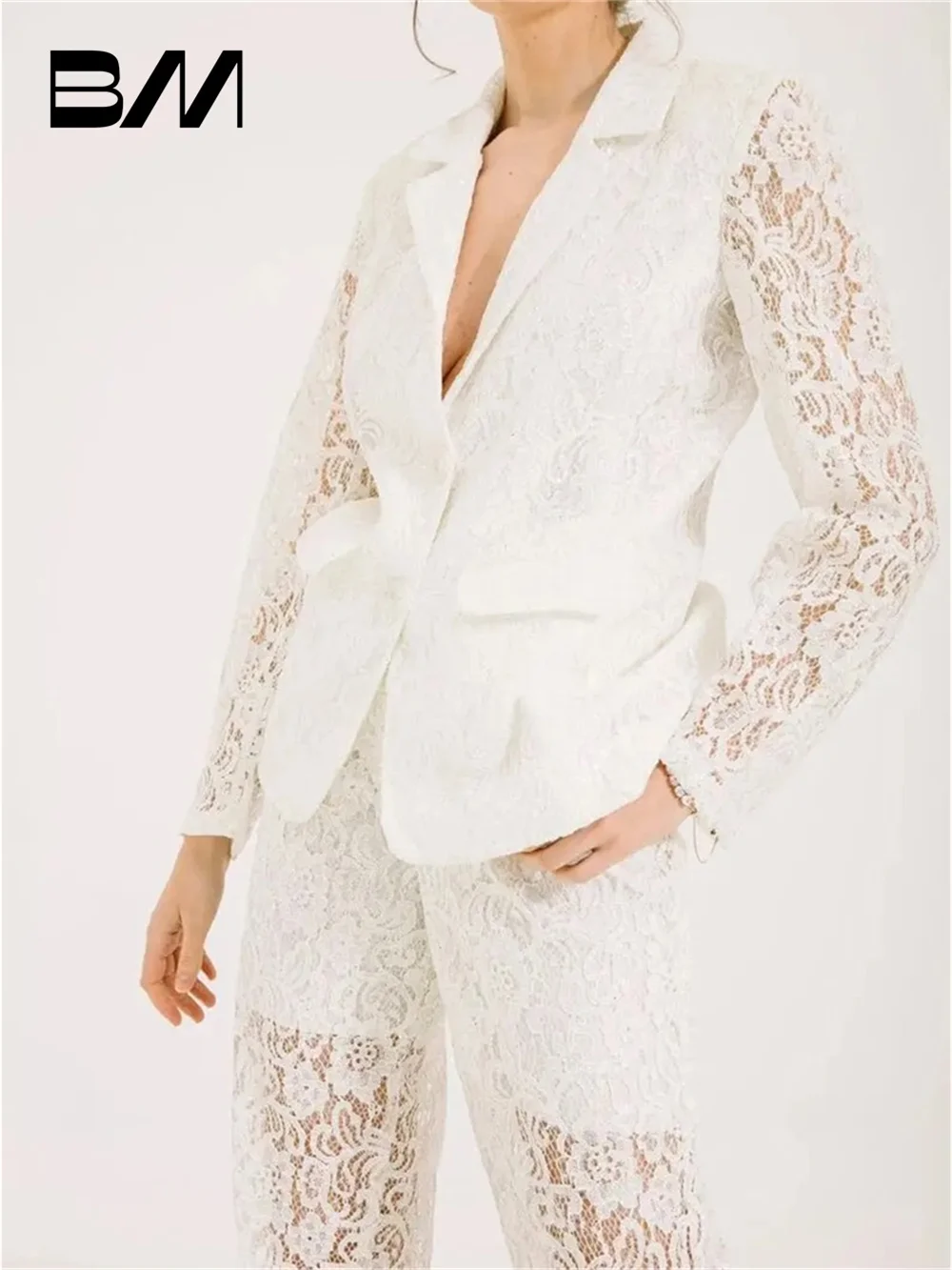 Two-Piece Lace Suit for Women, Classic Office Suit, Daily Dresses, Stylish, 2025 Customized