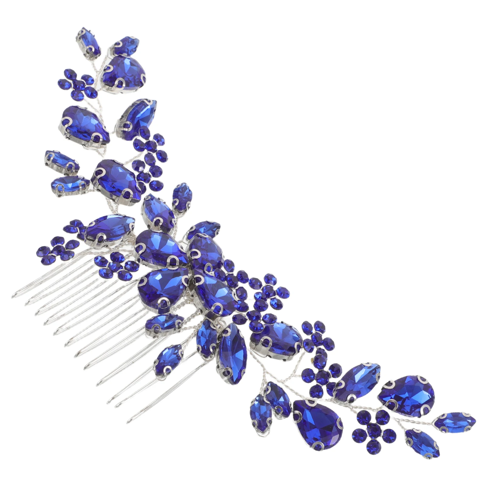 

Crystal Hair Comb Bride Women Accessories Set Bridal Rhinestone Flower Claws Floral Metal Clip