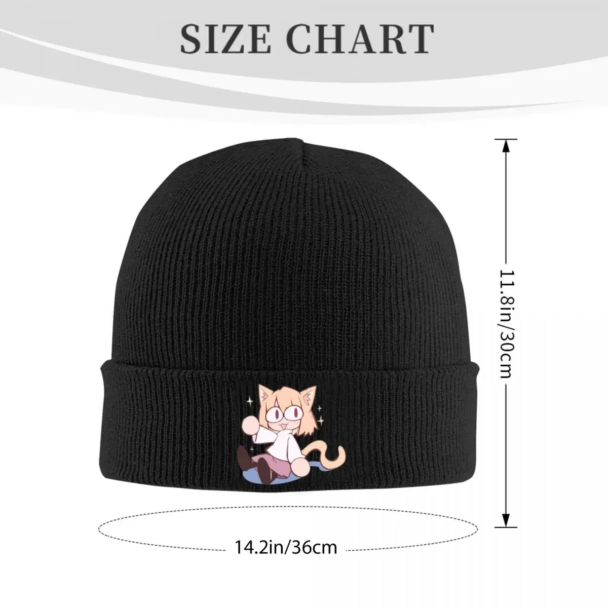 Neco Arc Funny Beanie Hats Vintage Caps Female Male Hippie Skullies Beanies Autumn Custom Head Wrap Beanie Hat