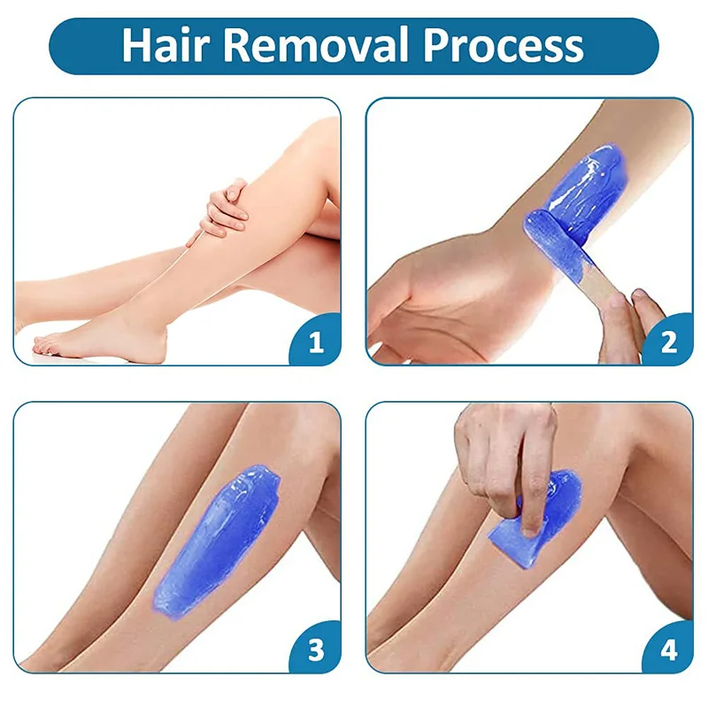 50g * 4 fagioli di cera depilatoria pellicola calda cera perline di cera dura per Bikini viso capelli gambe braccio depilazione fagiolo indolore donna uomo