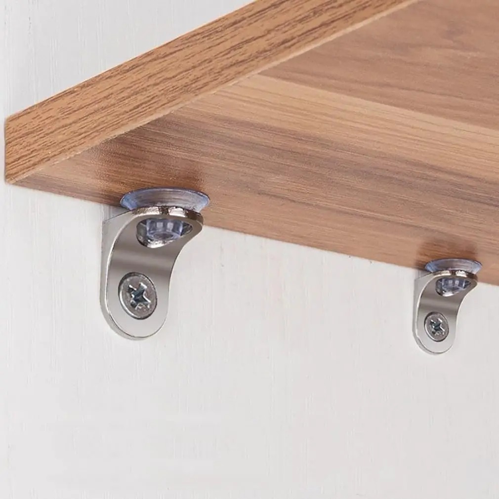 20/50 pcs Glass Wood Shelf Brackets Suction Support Studs Hardware Pegs Shelves Fixed Wardrobes Partition Support Shelf Bracket