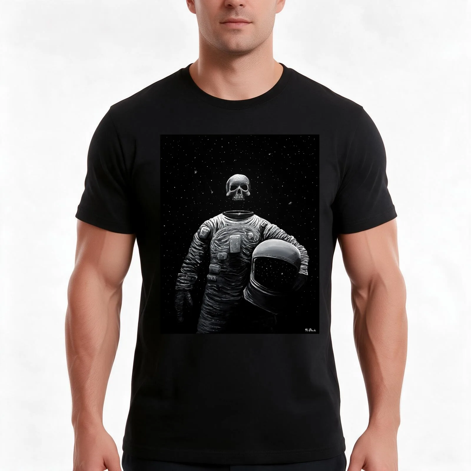 Psychonaut T-Shirt, Summer Casual Cotton Tee, Oversized Streetwear Tops, Vintage Graphic Print, Loose Fit Short Sleeve