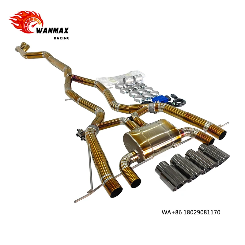 

Valved Exhaust System for G80 M3 Competition Twin-Turbo, Full Cat-Back with Carbon Fiber Tips, Remote Control