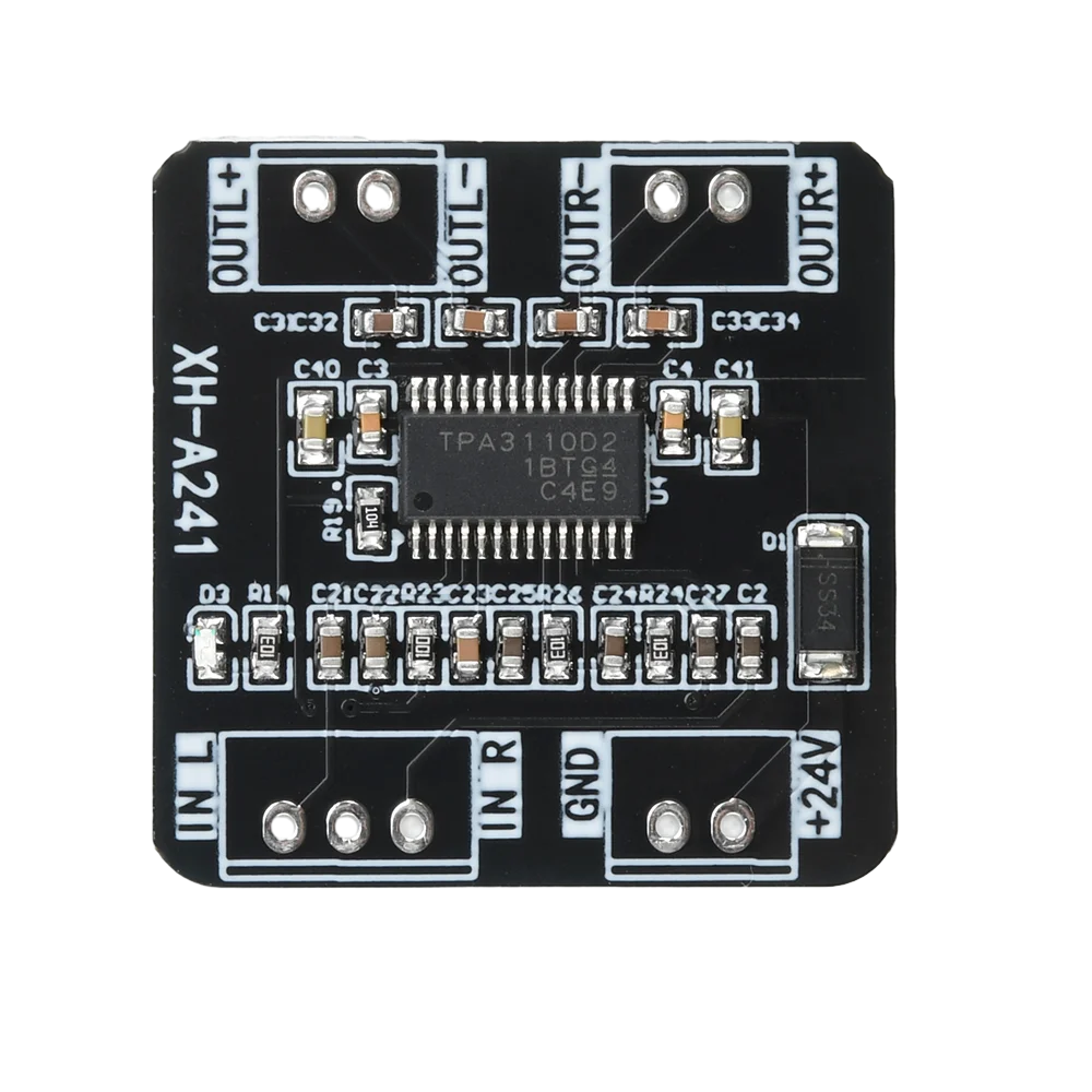 XH-A241 DC 12V-24V Digital Amplifier Board Module TPA3110D2 Dual Channel Audio Power Amplifier Power 15WX2
