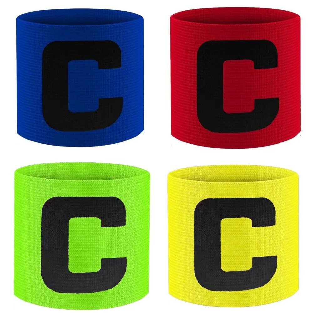 2pcs Durable Armband Classic Delicate Kids Child Elastic Soccer Football Captain Armband Leader Competition Arm Band