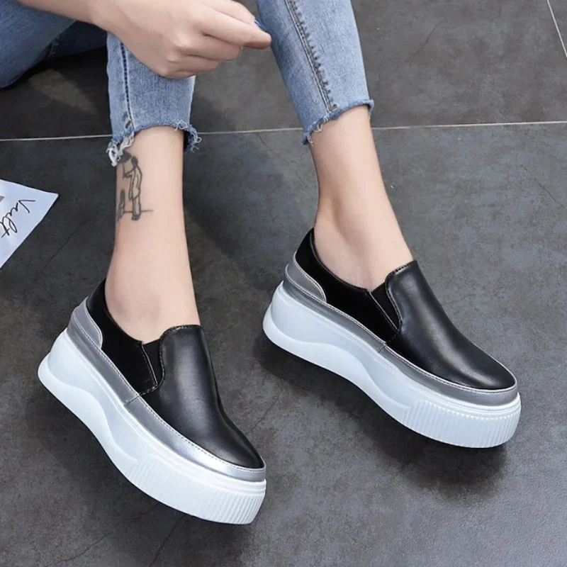 Women\'s Shallow Slip on Casual Shoes Summer Light Sneakers Platform Shoes for Women Fashion Ladies Flats Female Walking Shoes