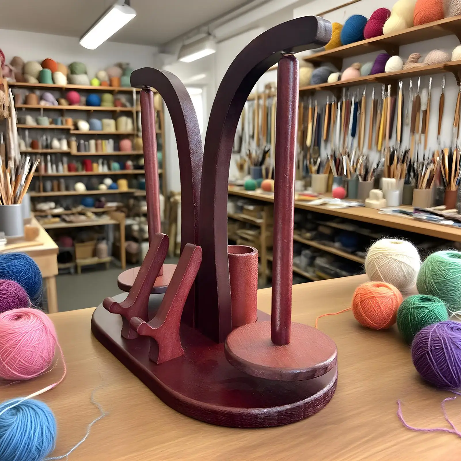 

Держатель пряжи Магнитный магнитный держатель пряжи для вязания и вязания крючком Деревянная подставка для спиннера Диспенсер для дней рождения Праздники