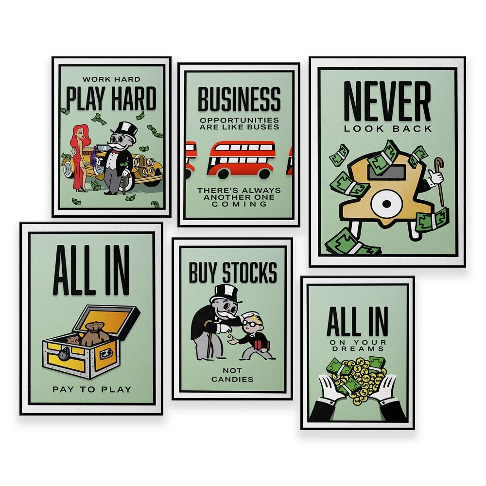 All In -Pay To Play |Bet On Yourself |Success Is Never Owned |Speed Wins |Tunnel Vision |Never Look Back|Motivational Art Print