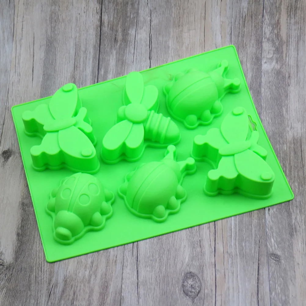 Moldes de silicona para dulces, chocolates antiadherentes, moldes para hornear jabón Diy, formas de mariquita de libélula aprobadas resistentes al calor