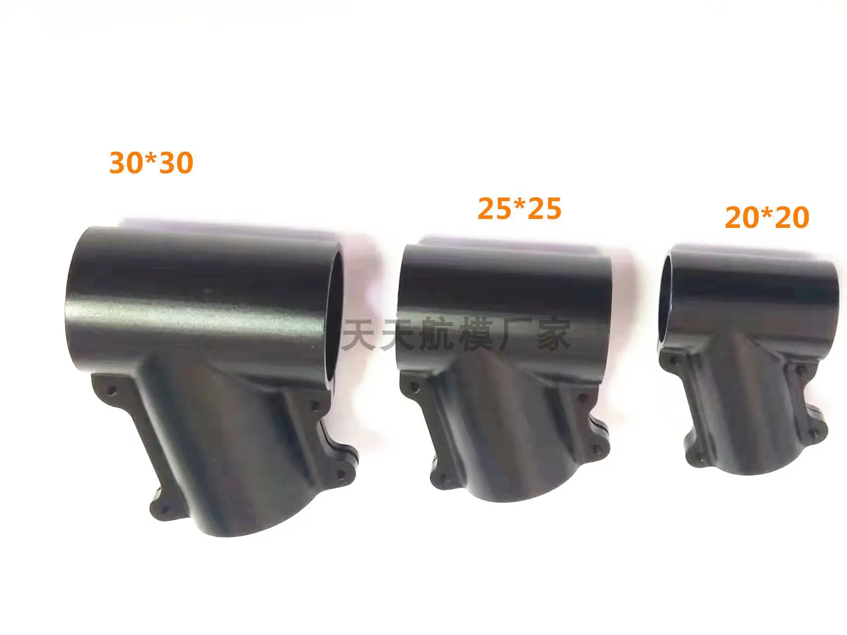 Aluminum Alloy D20/25/30/22mm Tripod Tilt 20 Degree Three-way Tee Joint Carbon Tube Fixed Connector Adapter for RC Plant UAV